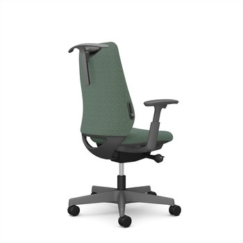 ポータムシリーズ/可動肘/背クッション/スタンダードタイプ/ダークグレー/ハンガー有/ランバー有/ナイロンキャスター オカムラ(岡村製作所)