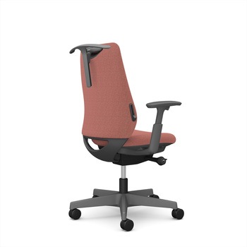 ポータムシリーズ/可動肘/背クッション/スタンダードタイプ/ダークグレー/ハンガー有/ランバー有/ナイロンキャスター オカムラ(岡村製作所)