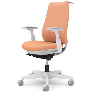 ポータムシリーズ/可動肘/背クッション/スタンダードタイプ/ホワイトボディ/ハンガー有/ランバー無/ナイロンキャスター オカムラ(岡村製作所)