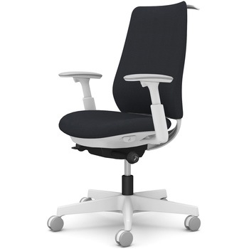 ポータムシリーズ/可動肘/背クッション/スタンダードタイプ/ホワイトボディ/ハンガー有/ランバー無/ナイロンキャスター オカムラ(岡村製作所)