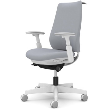 ポータムシリーズ/可動肘/背クッション/スタンダードタイプ/ホワイトボディ/ハンガー有/ランバー無/ナイロンキャスター オカムラ(岡村製作所)