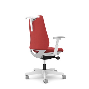 ポータムシリーズ/可動肘/背クッション/スタンダードタイプ/ホワイトボディ/ハンガー有/ランバー無/ナイロンキャスター オカムラ(岡村製作所)