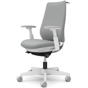 ポータムシリーズ/可動肘/背クッション/スタンダードタイプ/ホワイトボディ/ハンガー有/ランバー無/ナイロンキャスター オカムラ(岡村製作所)