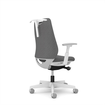 ポータムシリーズ/可動肘/背クッション/スタンダードタイプ/ホワイトボディ/ハンガー有/ランバー無/ナイロンキャスター オカムラ(岡村製作所)