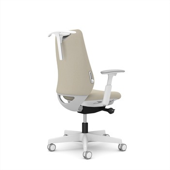 ポータムシリーズ/可動肘/背クッション/スタンダードタイプ/ホワイトボディ/ハンガー有/ランバー有/ウレタンキャスター オカムラ(岡村製作所)