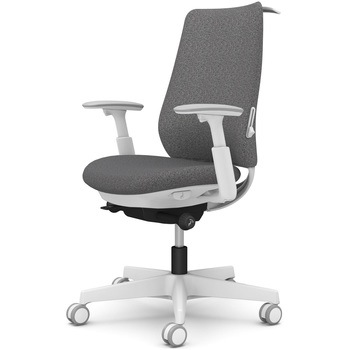 ポータムシリーズ/可動肘/背クッション/スタンダードタイプ/ホワイトボディ/ハンガー有/ランバー有/ウレタンキャスター オカムラ(岡村製作所)