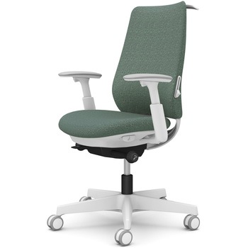 ポータムシリーズ/可動肘/背クッション/スタンダードタイプ/ホワイトボディ/ハンガー有/ランバー有/ウレタンキャスター オカムラ(岡村製作所)