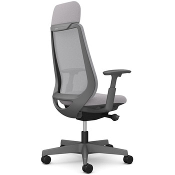 ポータムシリーズ/可動肘/背メッシュ/EXスタンダードタイプ/ダークグレーボディ/ハンガー無/ランバー無/ナイロンキャスター - オカムラ(岡村製作所)
