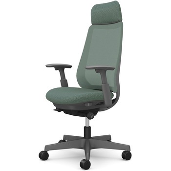 ポータムシリーズ/可動肘/背メッシュ/EXスタンダードタイプ/ダークグレーボディ/ハンガー無/ランバー無/ナイロンキャスター オカムラ(岡村製作所)