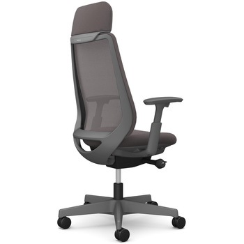 ポータムシリーズ/可動肘/背メッシュ/EXスタンダードタイプ/ダークグレーボディ/ハンガー無/ランバー無/ナイロンキャスター オカムラ(岡村製作所)