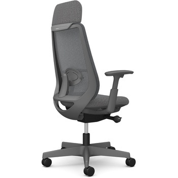 ポータムシリーズ/可動肘/背メッシュ/EXスタンダードタイプ/ダークグレーボディ/ハンガー無/ランバー有/ナイロンキャスター - オカムラ(岡村製作所)