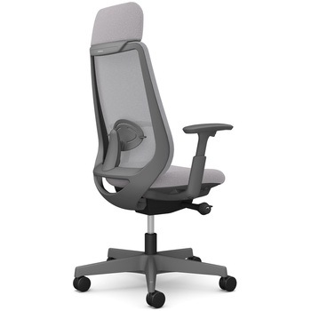 ポータムシリーズ/可動肘/背メッシュ/EXスタンダードタイプ/ダークグレーボディ/ハンガー無/ランバー有/ナイロンキャスター - オカムラ(岡村製作所)