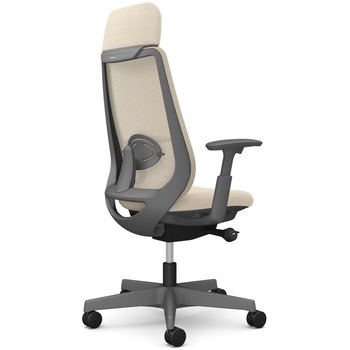 ポータムシリーズ/可動肘/背メッシュ/EXスタンダードタイプ/ダークグレーボディ/ハンガー無/ランバー有/ナイロンキャスター - オカムラ(岡村製作所)