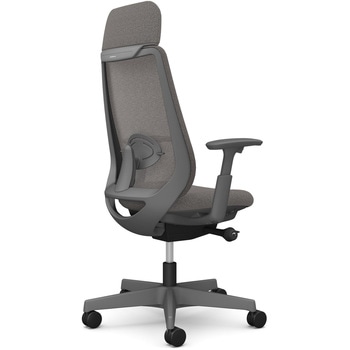 ポータムシリーズ/可動肘/背メッシュ/EXスタンダードタイプ/ダークグレーボディ/ハンガー無/ランバー有/ナイロンキャスター オカムラ(岡村製作所)