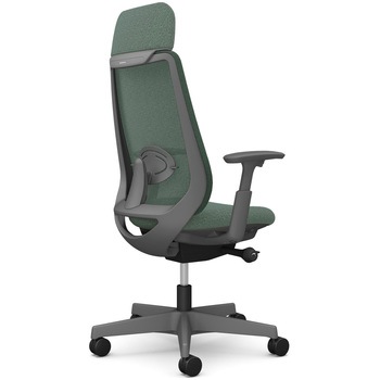 ポータムシリーズ/可動肘/背メッシュ/EXスタンダードタイプ/ダークグレーボディ/ハンガー無/ランバー有/ナイロンキャスター オカムラ(岡村製作所)