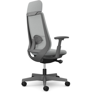 ポータムシリーズ/可動肘/背メッシュ/EXスタンダードタイプ/ダークグレーボディ/ハンガー無/ランバー有/ナイロンキャスター オカムラ(岡村製作所)