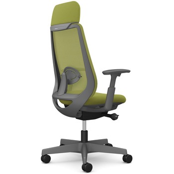 ポータムシリーズ/可動肘/背メッシュ/EXスタンダードタイプ/ダークグレーボディ/ハンガー無/ランバー有/ナイロンキャスター オカムラ(岡村製作所)