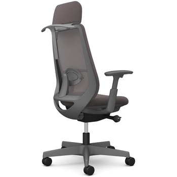 ポータムシリーズ/可動肘/背メッシュ/EXスタンダードタイプ/ダークグレーボディ/ハンガー有/ランバー有/ナイロンキャスター オカムラ(岡村製作所)