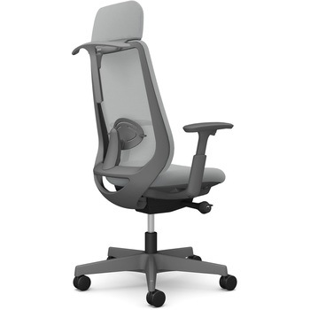 ポータムシリーズ/可動肘/背メッシュ/EXスタンダードタイプ/ダークグレーボディ/ハンガー有/ランバー有/ナイロンキャスター オカムラ(岡村製作所)