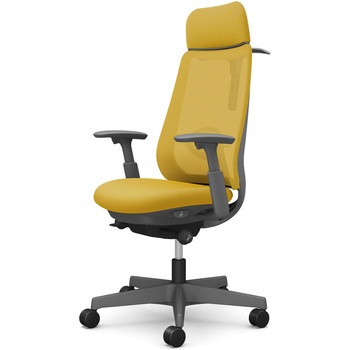 ポータムシリーズ/可動肘/背メッシュ/EXスタンダードタイプ/ダークグレーボディ/ハンガー有/ランバー有/ナイロンキャスター オカムラ(岡村製作所)