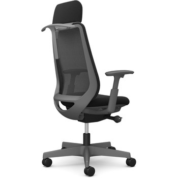 ポータムシリーズ/可動肘/背メッシュ/EXスタンダードタイプ/ダークグレーボディ/ハンガー有/ランバー無/ウレタンキャスター オカムラ(岡村製作所)
