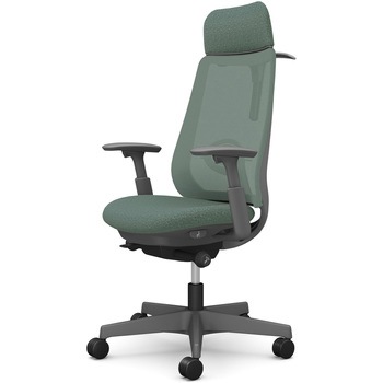 ポータムシリーズ/可動肘/背メッシュ/EXスタンダードタイプ/ダークグレーボディ/ハンガー有/ランバー有/ウレタンキャスター オカムラ(岡村製作所)