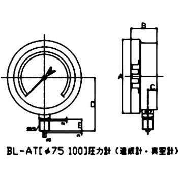 汎用圧力計 G/立形/100Φ モノタロウ