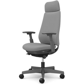 ポータムシリーズ/可動肘/背クッション/EXスタンダードタイプ/ダークグレー/ハンガー無/ランバー無/ウレタンキャスター オカムラ(岡村製作所)