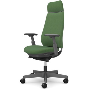 ポータムシリーズ/可動肘/背クッション/EXスタンダードタイプ/ダークグレー/ハンガー無/ランバー無/ウレタンキャスター オカムラ(岡村製作所)