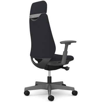 ポータムシリーズ/可動肘/背クッション/EXスタンダードタイプ/ダークグレー/ハンガー無/ランバー無/ウレタンキャスター オカムラ(岡村製作所)