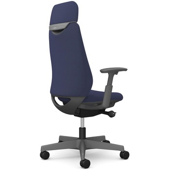 ポータムシリーズ/可動肘/背クッション/EXスタンダードタイプ/ダークグレー/ハンガー無/ランバー無/ウレタンキャスター オカムラ(岡村製作所)