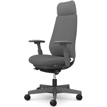 ポータムシリーズ/可動肘/背クッション/EXスタンダードタイプ/ダークグレー/ハンガー無/ランバー無/ウレタンキャスター オカムラ(岡村製作所)