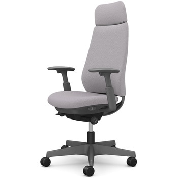 ポータムシリーズ/可動肘/背クッション/EXスタンダードタイプ/ダークグレー/ハンガー無/ランバー無/ウレタンキャスター オカムラ(岡村製作所)