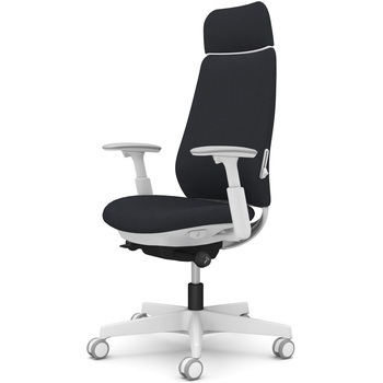 ポータムシリーズ/可動肘/背クッション/EXスタンダードタイプ/ホワイトボディ/ハンガー無/ランバー有/ウレタンキャスター オカムラ(岡村製作所)