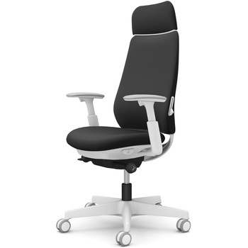 ポータムシリーズ/可動肘/背クッション/EXスタンダードタイプ/ホワイトボディ/ハンガー無/ランバー有/ウレタンキャスター オカムラ(岡村製作所)