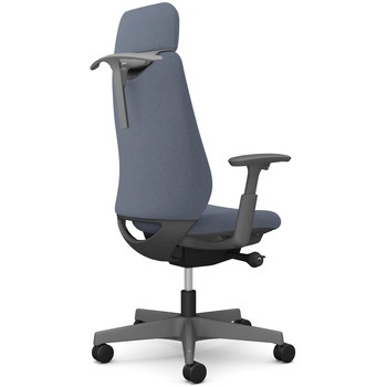 ポータムシリーズ/可動肘/背クッション/EXスタンダードタイプ/ダークグレー/ハンガー有/ランバー無/ナイロンキャスター オカムラ(岡村製作所)