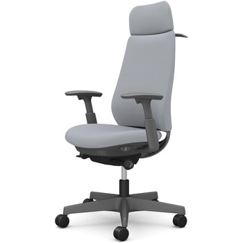 ポータムシリーズ/可動肘/背クッション/EXスタンダードタイプ/ダークグレー/ハンガー有/ランバー無/ナイロンキャスター オカムラ(岡村製作所)