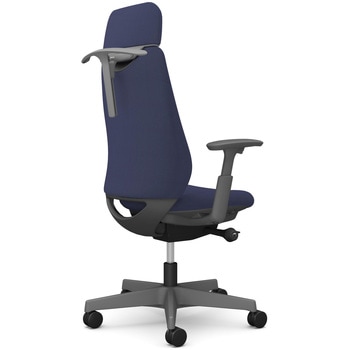 ポータムシリーズ/可動肘/背クッション/EXスタンダードタイプ/ダークグレー/ハンガー有/ランバー無/ナイロンキャスター オカムラ(岡村製作所)