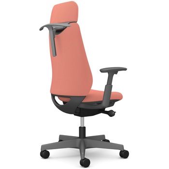 ポータムシリーズ/可動肘/背クッション/EXスタンダードタイプ/ダークグレー/ハンガー有/ランバー無/ナイロンキャスター オカムラ(岡村製作所)