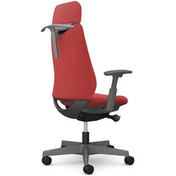 ポータムシリーズ/可動肘/背クッション/EXスタンダードタイプ/ダークグレー/ハンガー有/ランバー無/ナイロンキャスター オカムラ(岡村製作所)