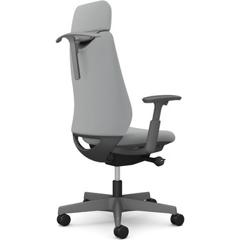 ポータムシリーズ/可動肘/背クッション/EXスタンダードタイプ/ダークグレー/ハンガー有/ランバー無/ナイロンキャスター オカムラ(岡村製作所)