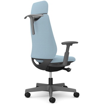 ポータムシリーズ/可動肘/背クッション/EXスタンダードタイプ/ダークグレー/ハンガー有/ランバー無/ナイロンキャスター オカムラ(岡村製作所)