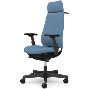 ポータムシリーズ/可動肘/背クッション/EXスタンダードタイプ/ブラックボディ/ハンガー有/ランバー無/ナイロンキャスター オカムラ(岡村製作所)