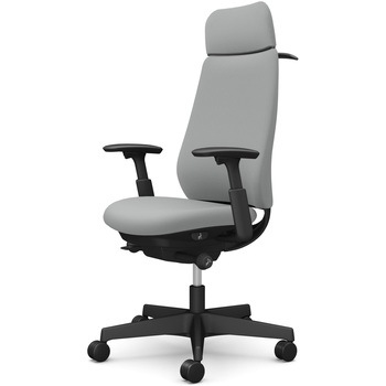 ポータムシリーズ/可動肘/背クッション/EXスタンダードタイプ/ブラックボディ/ハンガー有/ランバー無/ナイロンキャスター オカムラ(岡村製作所)