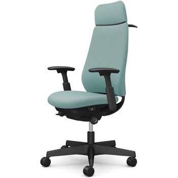 ポータムシリーズ/可動肘/背クッション/EXスタンダードタイプ/ブラックボディ/ハンガー有/ランバー無/ナイロンキャスター オカムラ(岡村製作所)