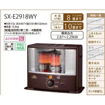 SX-E2918WY(M) ポータブル石油ストーブ SXシリーズ 1台 コロナ 【通販