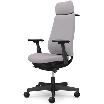 ポータムシリーズ/可動肘/背クッション/EXスタンダードタイプ/ブラックボディ/ハンガー有/ランバー無/ナイロンキャスター オカムラ(岡村製作所)