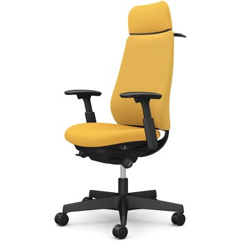 ポータムシリーズ/可動肘/背クッション/EXスタンダードタイプ/ブラックボディ/ハンガー有/ランバー無/ナイロンキャスター オカムラ(岡村製作所)