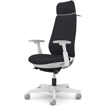 ポータムシリーズ/可動肘/背クッション/EXスタンダードタイプ/ホワイトボディ/ハンガー有/ランバー無/ナイロンキャスター オカムラ(岡村製作所)