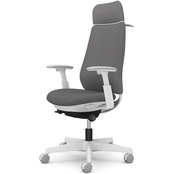 ポータムシリーズ/可動肘/背クッション/EXスタンダードタイプ/ホワイトボディ/ハンガー有/ランバー無/ナイロンキャスター オカムラ(岡村製作所)